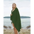 thumbnail image 2 of Solid Dark Green Beach Towels Oversized Super Absorbent, Retro Minimalism Abstract Denim Texture Lightweight Bath Towel Quick Dry Sets For Bathroom/Pool/Rv Camping/Beach Play/Gym Room/Picnic 30"x60", 2 of 8