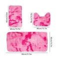 thumbnail image 3 of TNDBKQWR 3PC Shower Rugs for Bathroom Set Bathroom Floor Mats Bath Rug Sets Modern Bathroom Rug Bath Mats Set Clearance Bathroom Rugs (Pink), 3 of 7