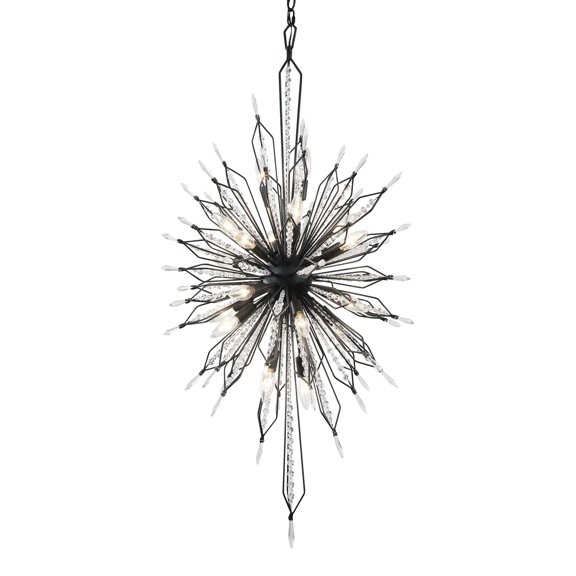 311F20CB-Varaluz Lighting-Orbital - Twenty Light Foyer-Carbon Black Finish
