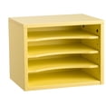 thumbnail image 2 of AdirOffice Wood Desk Organizer Workspace Organizers - Removable Shelves - Curved Edges - 11x14x9.8" (Yellow), 2 of 3