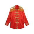 thumbnail image 3 of Doomiva Women Steampunk Military Drummer Parade Jacket Emo Punk Jackets Gothic Hippy Cosplay Costume Red L, 3 of 5