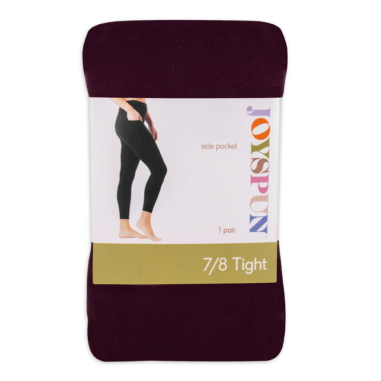 Joyspun Women's 7/8 Solid Tight-Legging, Sizes S to 2XL