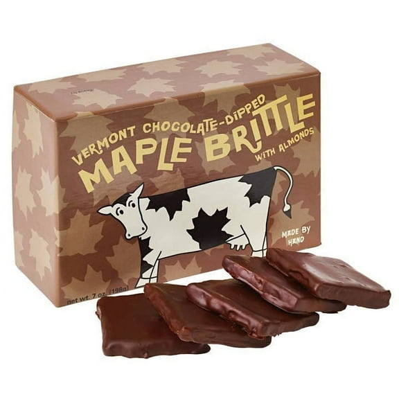 Sweet on Vermont - Vermont Chocolate-Dipped Maple Brittle With Almonds - 7 oz Box