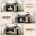 thumbnail image 3 of AKDSteel Meuble Cache-Litière pour Chat, Armoire Cache-Litière Cachée avec Tapis à Griffer et Couche de Rangement, Maisonnette Intérieure Style Ferme pour Chat pour Couloir et Chambre, 3 of 7