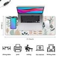 thumbnail image 5 of Art-Inspired Large Desk Mat | Waterproof, Non-Slip | Abstract Boho Leaves Design | Enhance Productivity on Office Laptop | 31.5 X 11.8 Inch, 5 of 7