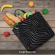 thumbnail image 5 of Fotbe Abstract Black And White Waves Bolsa Tote con Estampado para Mujer, Bolsos con Cremallera, Bolsa de Hombro Casual de Gran Capacidad con Bolsillos Internos, 5 of 7