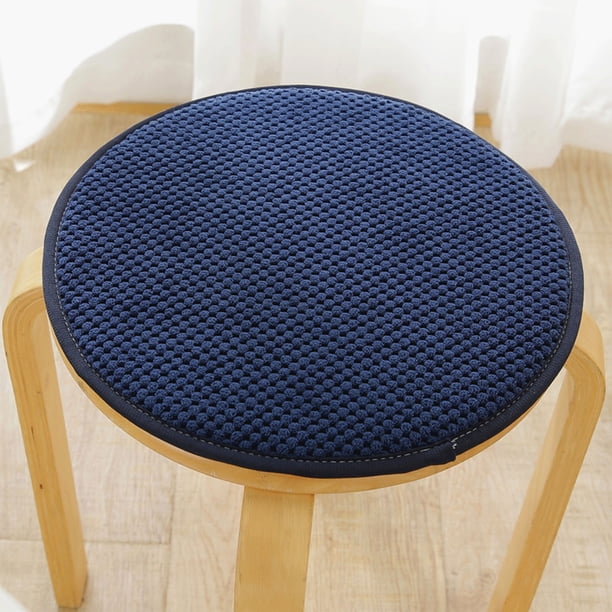 Taburete redondo de madera maciza con cojín para silla, cojín grueso para las cuatro estaciones, cojín redondo de esponja para asiento de taburete, cojín grueso