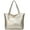 Gold, variant on Women Casual Bag Fashionable PU Leather Metallic Handbag Large Capacity Pattern Shoulder Bag Shopping Bag