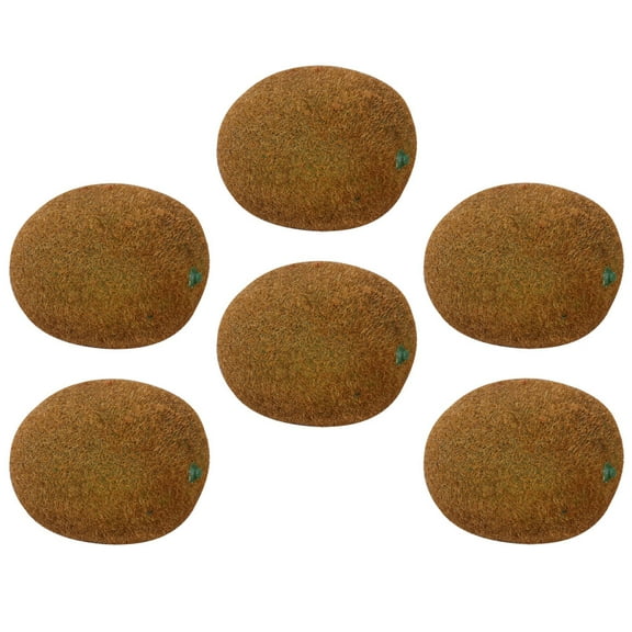 RENACLIPY Artificial Kiwi Model Plastic Fruit Ornaments for Decoration 6Pcs