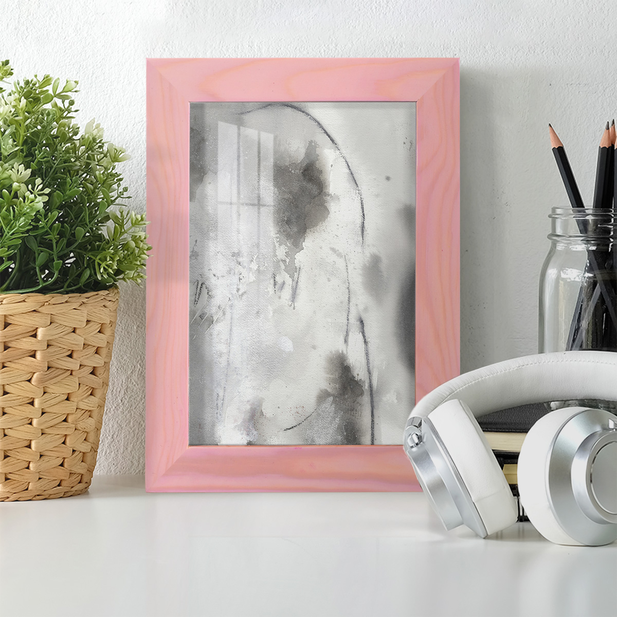 Mystical Objects IV - Framed Print w/glass - Sunset Pink