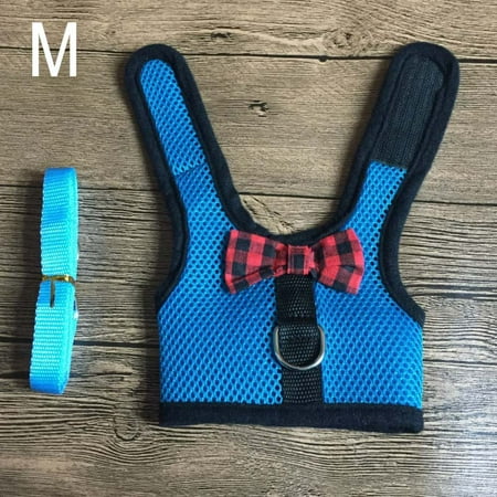 New Pet Mesh Soft Harness With Leash Small Animal Vest Lead for Hamster Rabbit