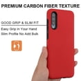thumbnail image 2 of Samsung Galaxy A50 Phone Case Slim Hybrid Armor Grip Shockproof Impact [Shock Absorption] Rubber Dual Layer Rugged Protective Hard PC Bumper Frame & Soft TPU Red Cover for Samsung Galaxy A50 [A505], 2 of 5