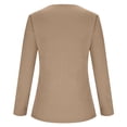 thumbnail image 6 of Ribbed Long Sleeve T Shirts for Womens Slim-fit Sexy Lace V Neck Blouses Stretchy Fitted Outdoor Y18K Tops, 6 of 7