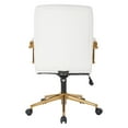 thumbnail image 4 of AVE-SIX Mid-Back Office Chair in White Faux Leather and Gold, 4 of 5