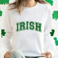 thumbnail image 5 of Besolor Chandail en Molleton pour Femmes St Patricks Day Trèfle Imprimé Manches Longues Pull Décontracté Col Rond Graphique, 5 of 5