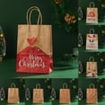 thumbnail image 2 of Farfi 12 llamativas bolsas de regalo navideñas plegables de dibujos animados bolsas de regalo de vacaciones impresas en papel Kraft, 2 of 5