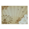 thumbnail image 1 of Ferris Wheel Cutting Board, Vintage Fun Ride Leaves Flowers Balloons, Decorative Tempered Glass Cutting and Serving Board, in 3 Sizes, by Ambesonne, 1 of 2