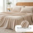 thumbnail image 4 of Davulos King Size Comforter Set 7 Pieces Bed in a Bag King Boho Beige Beddding Comforter Sets, Tufted Bed Set with Comforter, Sheets, Pillowcases & Shams, 4 of 9