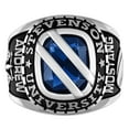 thumbnail image 2 of Order Now for 2025 Graduation, Freestyle Men's Silver Birthstone with Diagonal Bridge Class Ring, Personalized, High School or College Graduation, 2 of 5