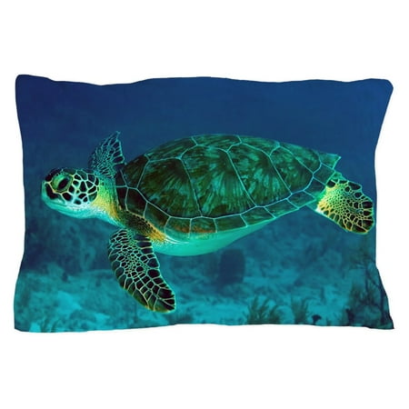 CafePress - Ocean Turtle - Standard Size Pillow Case, 20"x30" Pillow Cover, Unique Pillow Slip