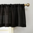 thumbnail image 2 of Mainstays Lauren Semi-Sheer Textured Solid Rod Pocket Curtain Valance, Black, 56"W x 17"L, 2 of 7