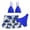 Blue, variant on Swanpen Bikini Swimsuits for Girls Summer 3 Piece Bikini Swimsuit Set Mesh Breathable Bathing Suit with Beach Skirt