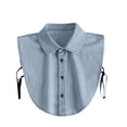 thumbnail image 3 of Baberdicy Women's Detachable Denim Collar, Fake Dickey for Sweaters And Blouses, Button down Light Blue Universal Fit, 3 of 6