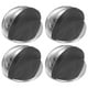 thumbnail image 1 of Uxcell 4-Pack Topes de Puerta Montados en el Suelo, Tope de Puerta de Media Cúpula de Acero Inoxidable con Amortiguador de Goma Plástica [Plata Brillante], 1 of 7