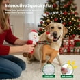 thumbnail image 3 of URRU Christmas Dog Toys - 2 Pack Squeaky Stuffed Toys for Large Medium Small Dogs With Detachable Rope, Crinkle to Keep Them Busy - Santa Claus & Reindeer, 3 of 8