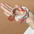 thumbnail image 6 of AOOOWER Unique Ethnic Style Bracelet with Coin Eye catching Ethnic Style Coin Bracelet Beautiful Handwoven Hand String Jewelry, 6 of 12