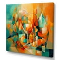 thumbnail image 2 of Designart "Abstracting The Cubist Form IV" Abstract Cubism Wall Art For Bathroom, 2 of 5