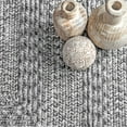thumbnail image 5 of nuLOOM Rowan Braided Texture Indoor/Outdoor Area Rug, 8', Gray, 5 of 9