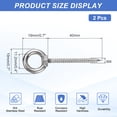 thumbnail image 2 of Uxcell 2Pcs M4x40mm Eye Hooks 2.4x0.7x0.7" 304 Stainless Steel Eye Bolts, 2 of 7