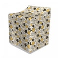 thumbnail image 1 of Yellow Washer Cover, Yellow and Black Stars with Retro Style Polka Dots Pattern Old Fashion Fun, Easy to Use Bathroom Accent Fabric, 29" x 28" x 40", Marigold Black White, by Ambesonne, 1 of 3