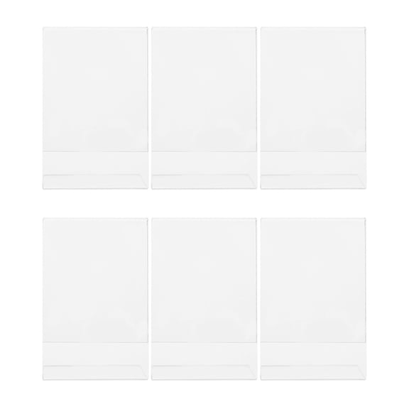 6 Pcs Photo Frame Picture Frames Acrylic Price Tag Stand Business License Frame Picture Display Bracket Work Office