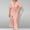 Pink, variant on Sakmal Summer Dresses for Women Solid Puff Sleeve Pink Comfort Fit Short Sleeve Maxi Shirt Dress