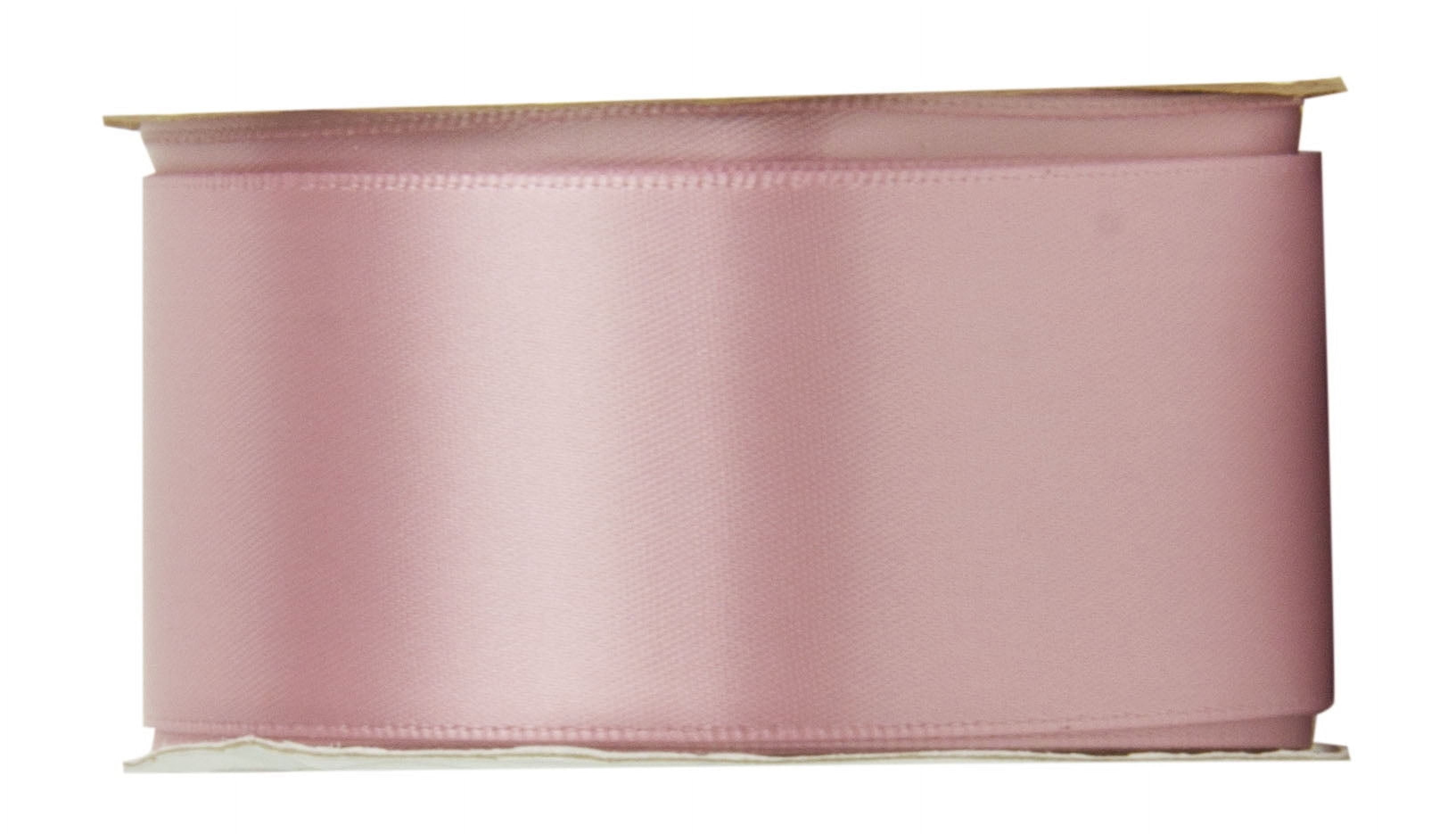 (3 pack) Offray Ribbon, Chateau Rose Pink 1 1/2 inch Double Face Satin Polyester Ribbon, 12 feet