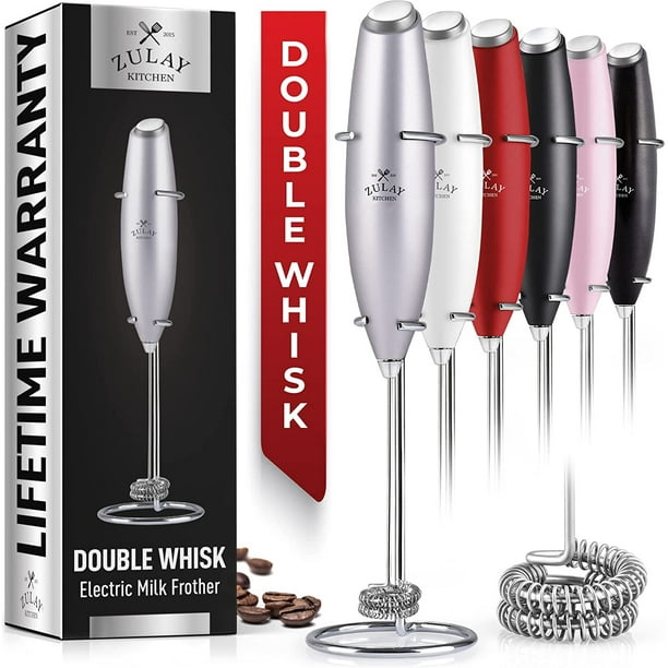 Zulay New Double Whisk - Improved Motor Milk Boss Milk Frother ...