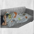 thumbnail image 6 of Sushi Soft Flannel Fleece Throw Blanket, Snacks as Nigiri Maki and Tobiko Rolls in the Style of Flat Design, Cozy Plush for Indoor and Outdoor Use, 70" x 90", Multicolor, by Ambesonne, 6 of 6