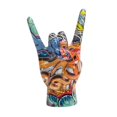 thumbnail image 3 of Estatua con gesto de roca en la mano, colección de obras de arte, decoración del hogar, adorno de mesa Estilo a, 3 of 9