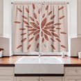 Ambesonne Bohemian Kitchen Curtains, Tribal Leaf Mandala Motif, 55"x36 ...