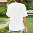 thumbnail image 2 of Scyoekwg Womens Dressy Blouses Comfy Clothes Ladies Blouses Dressy Casual Trendy Short Sleeve Tops Womens Going Out Outfits Womens Summer Fashion Loose, 2 of 7
