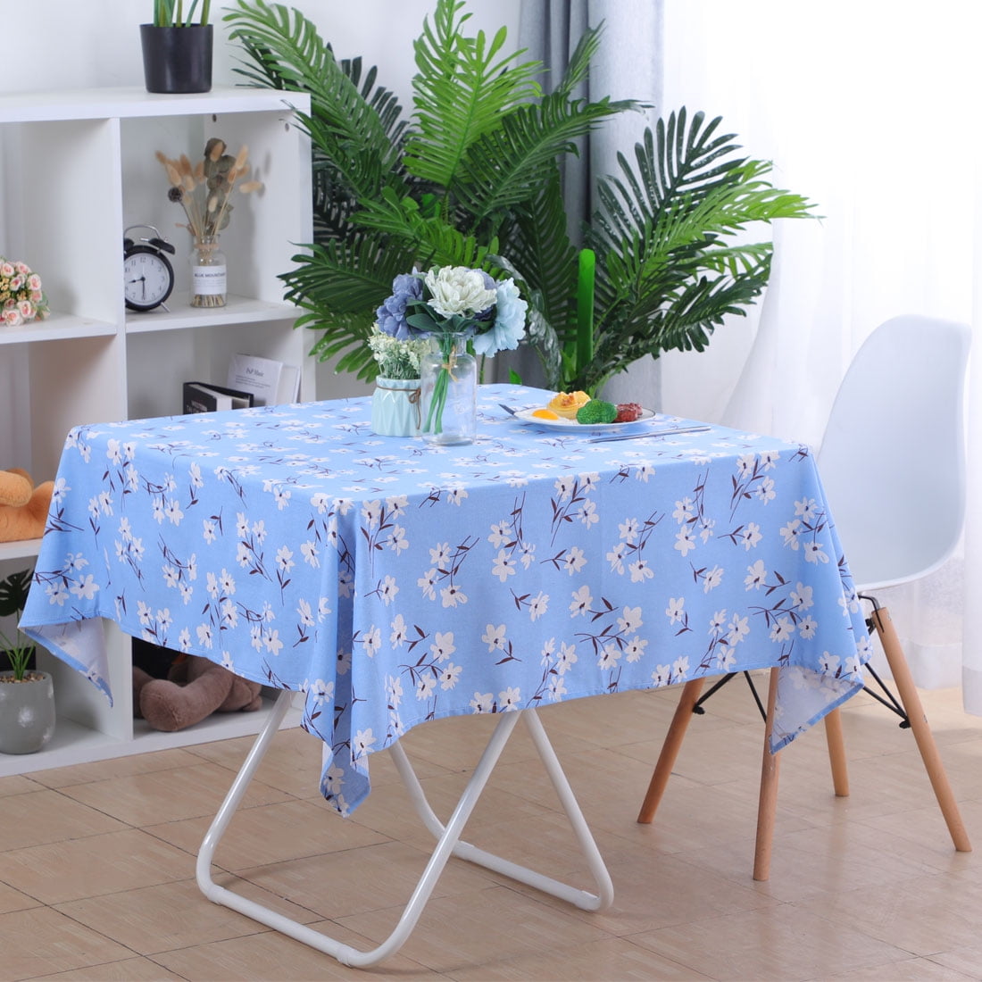 Square Soft Tablecloths Printed Cotton Table Cover Outdoor Tabletop ...
