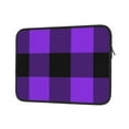 thumbnail image 2 of Bingfone Purple Buffalo Plaid Laptop Sleeve Case 13 Inch, 360° Protective Computer Carrying Bag, 2 of 9