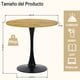 thumbnail image 5 of Mesa Redonda Comedor HOMEMAKE FURNITURE 80cm Roble y Negro Moderno, 5 of 6