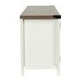 thumbnail image 6 of Masada Rugs Barn Door TV Stand with Adjustable Middle Shelf, Walnut and White, 6 of 12