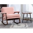thumbnail image 6 of Timbernest Rocking Chair Accent Chair Reading Armchair for Living Room, Bedroom, Sunroom, Light Pink, 6 of 8