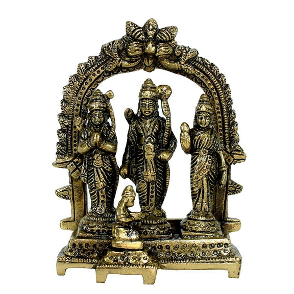 eSplanade - Ram Darbar (Rama, Sita, Laxman, Hanuman) Murti Idol Statue Sculpture | Pooja Articles - Home Decor | Brass -  5.5" Inches