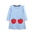 thumbnail image 5 of Bellafa Toddler Girl Long Sleeve Dress Stripe Flower Christmas Easter Cotton Casual Tunic Playwear Basic Shirt Party Dresses, 5 of 9