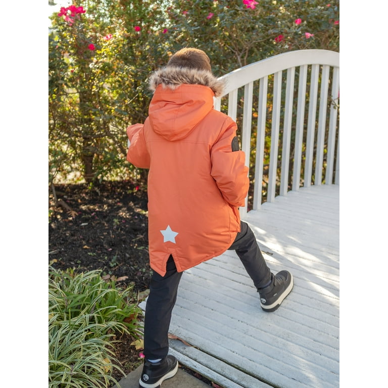 Boys orange parka sales